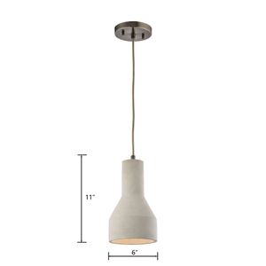 Urban Form 6'' Wide 1-Light Mini Pendant - Black Nickel 2