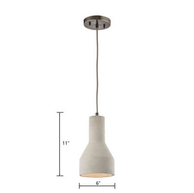 Urban Form 6″ Wide 1-Light Mini Pendant - Black Nickel