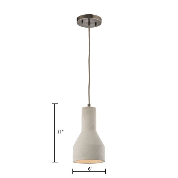 Urban Form 6'' Wide 1-Light Mini Pendant - Black Nickel