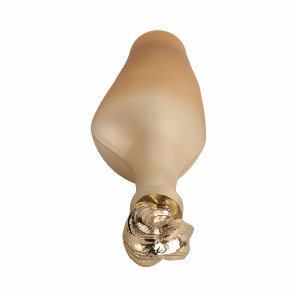 BAKERSHAW GOLD GLASS VASE 22 (IN)