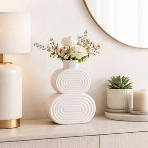 LEONAGATE WHITE VASE 10 (IN) 12