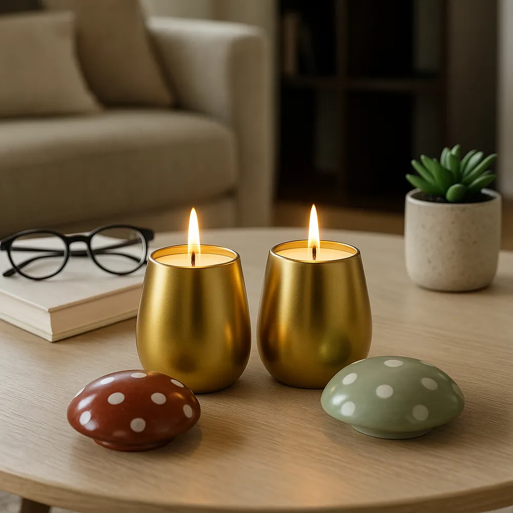 LINDENPARK SET OF 2 FIG&APRICOT CANDLE 5 (IN)
