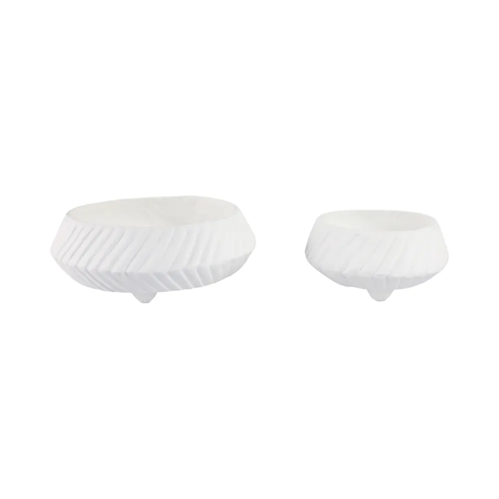 GILBERTRUN SET OF 2 WHITE BOWLS 6 (IN)