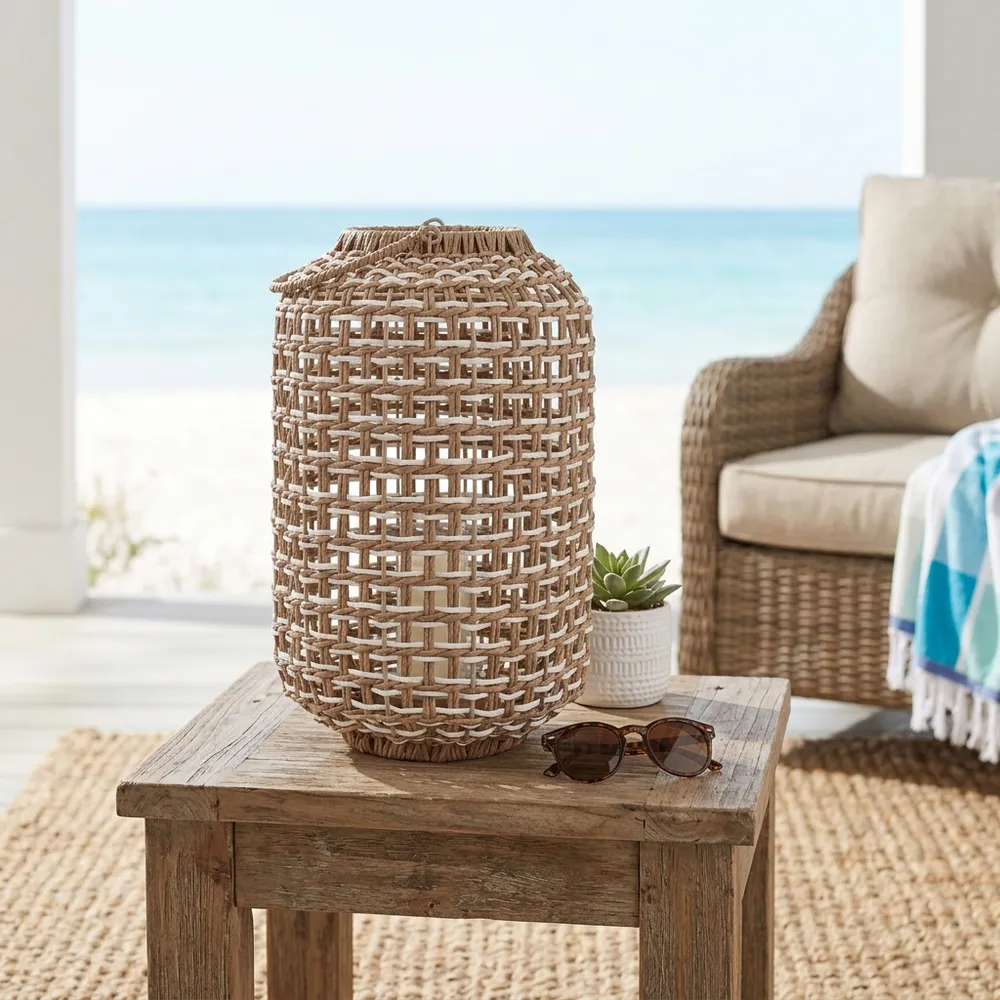 LARKSIDE BROWN LANTERN 17 (IN)