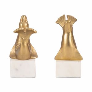 ELMONTWICK SET OF 2 GOLD BOOKENDS 8 (IN) 6