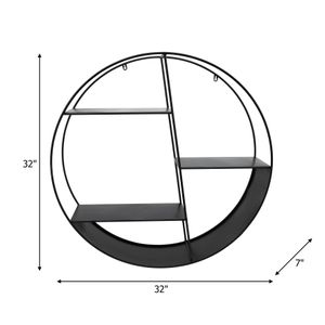 BRENTONBURN BLACK WALL SHELF 32 (IN) 5