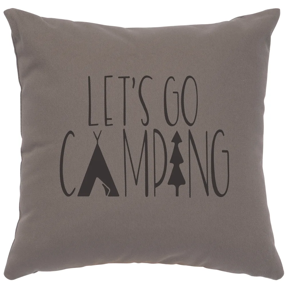 Image Pillow - Go Camping - Cotton Chrome