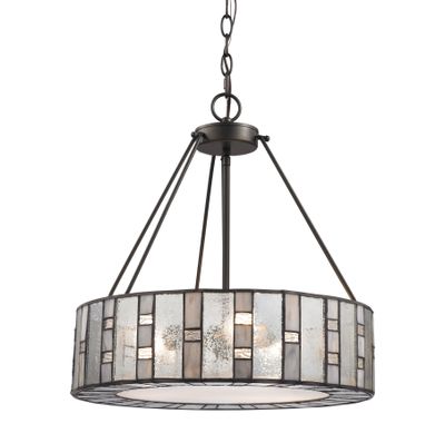 Ethan 18″ Wide 3-Light Chandelier - Tiffany Bronze