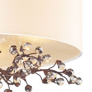 Winterberry 16'' Wide 3-Light Semi Flush Mount - Antique Darkwood 5