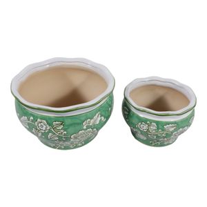 HENLEYDALE SET OF 2 GREEN PLANTER 6 (IN) 6
