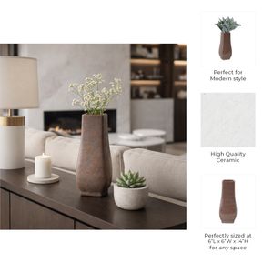 CORBINPORT BROWN VASE 14 (IN) 10