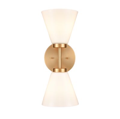 Houghton 15″ High 2-Light Vanity Light - Brushed Gold