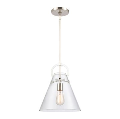 Gabby 11″ Wide 1-Light Mini Pendant - Polished Nickel
