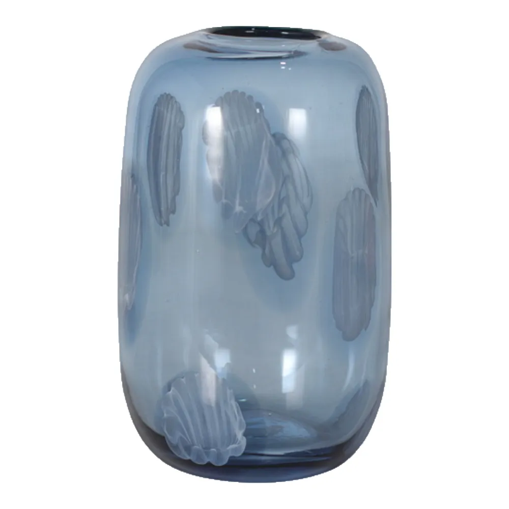 DOVERCROSS BLUE GLASS VASE 10 (IN)