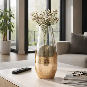 REEDMORE CLEAR GLASS VASE 19 (IN) 11