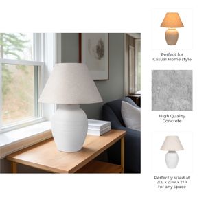 DARRENWAY WHITE LAMP 27 (IN) 8