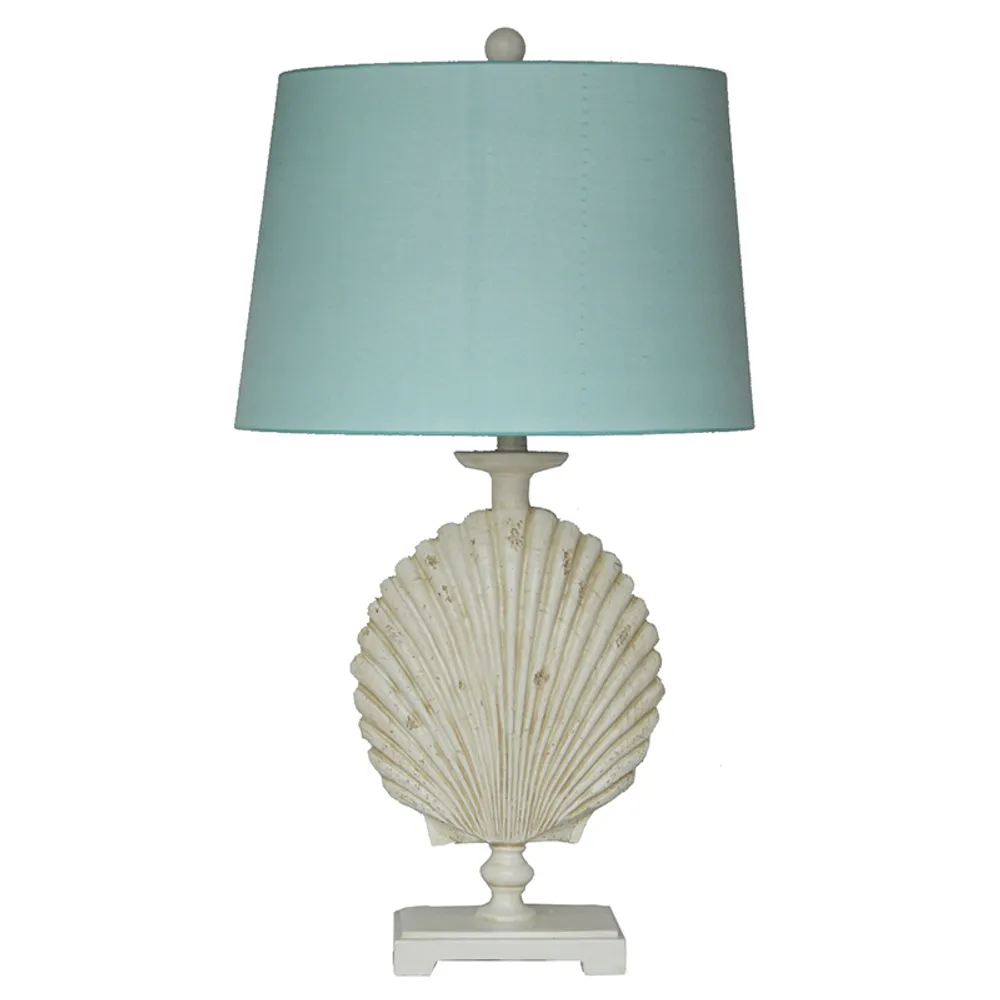 28-1/2" ELECTRIC SCALLOP SHELL TABLE LAM