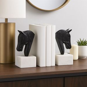 PARKERMOOR SET OF 2 BLACK BOOKENDS 8 (IN) 10