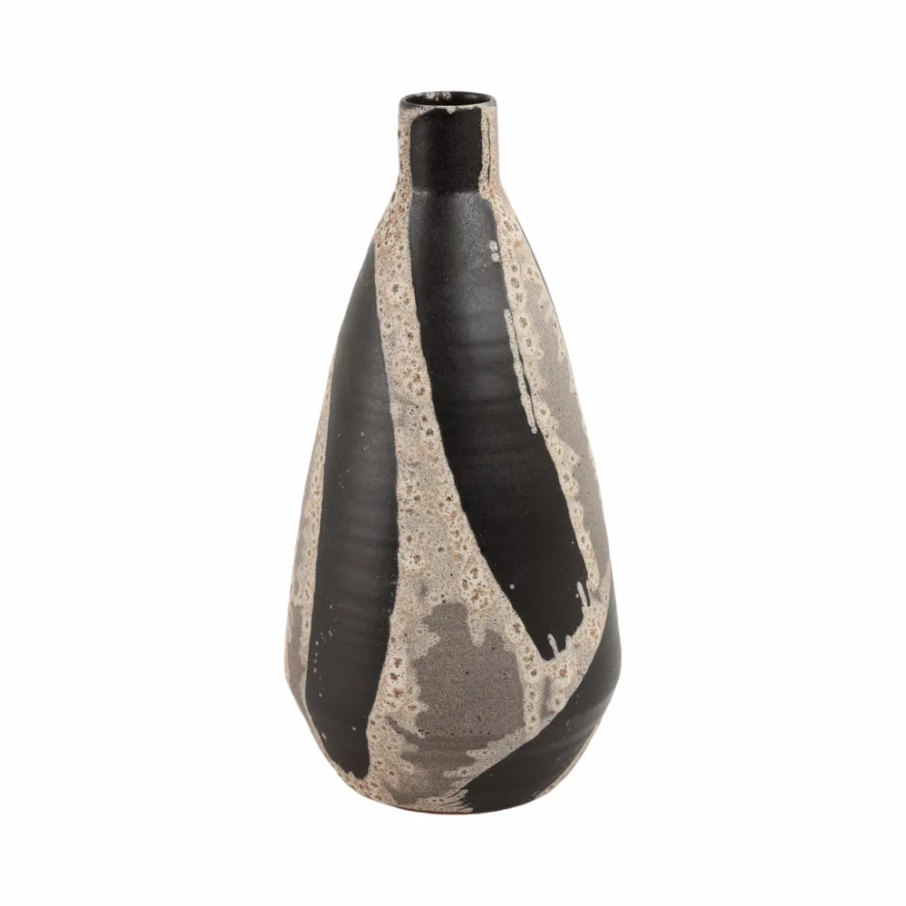 ELM BLACK VASE 16 (IN)