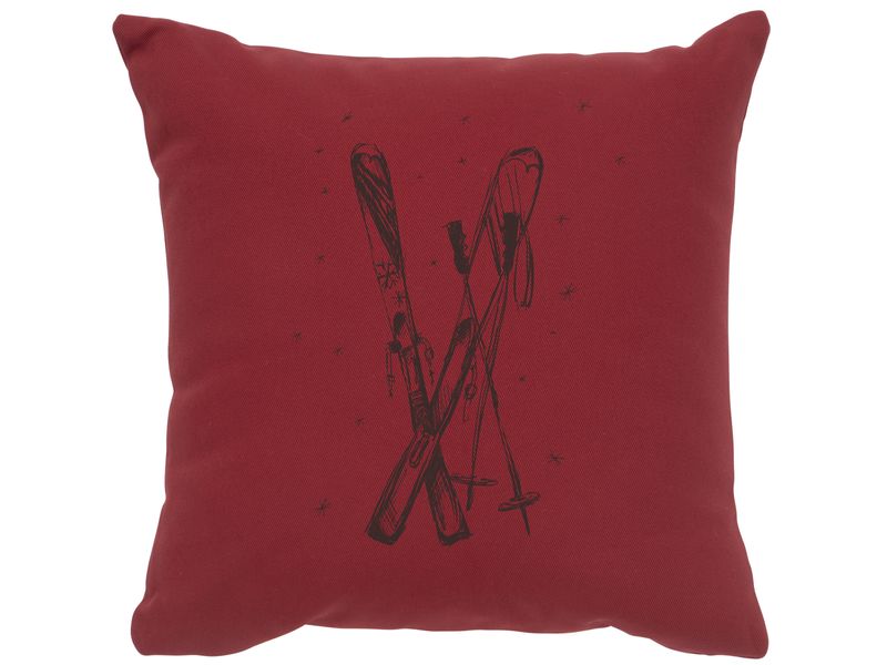 Image Pillow - Ski's - Cotton Brick 1