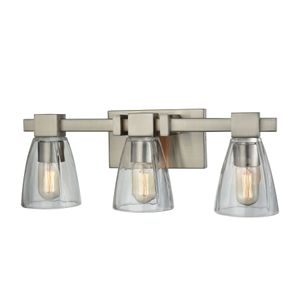 Ensley 20'' Wide 3-Light Vanity Light - Satin Nickel 1