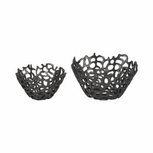 RAYMONDOAK SET OF 2 BLACK BOWLS 8 (IN) 1