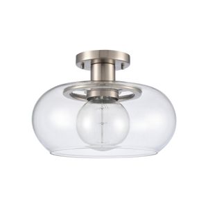 Clement 13'' Wide 1-Light Semi Flush Mount - Antique Nickel 2