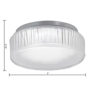Bark 7'' Wide Integrated LED Flush Mount - Polished Nickel 2