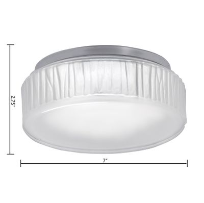 Bark 7″ Wide Integrated LED Flush Mount - Polished Nickel
