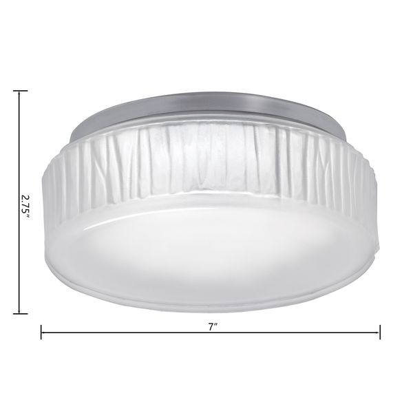 Bark 7'' Wide Integrated LED Flush Mount - Polished Nickel