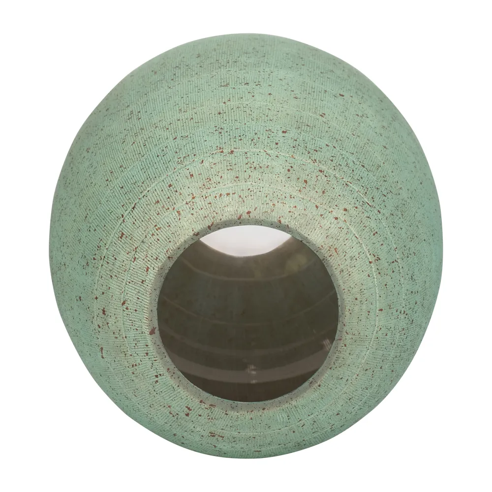ZEBMORE BLUE GLASS VASE 12 (IN)