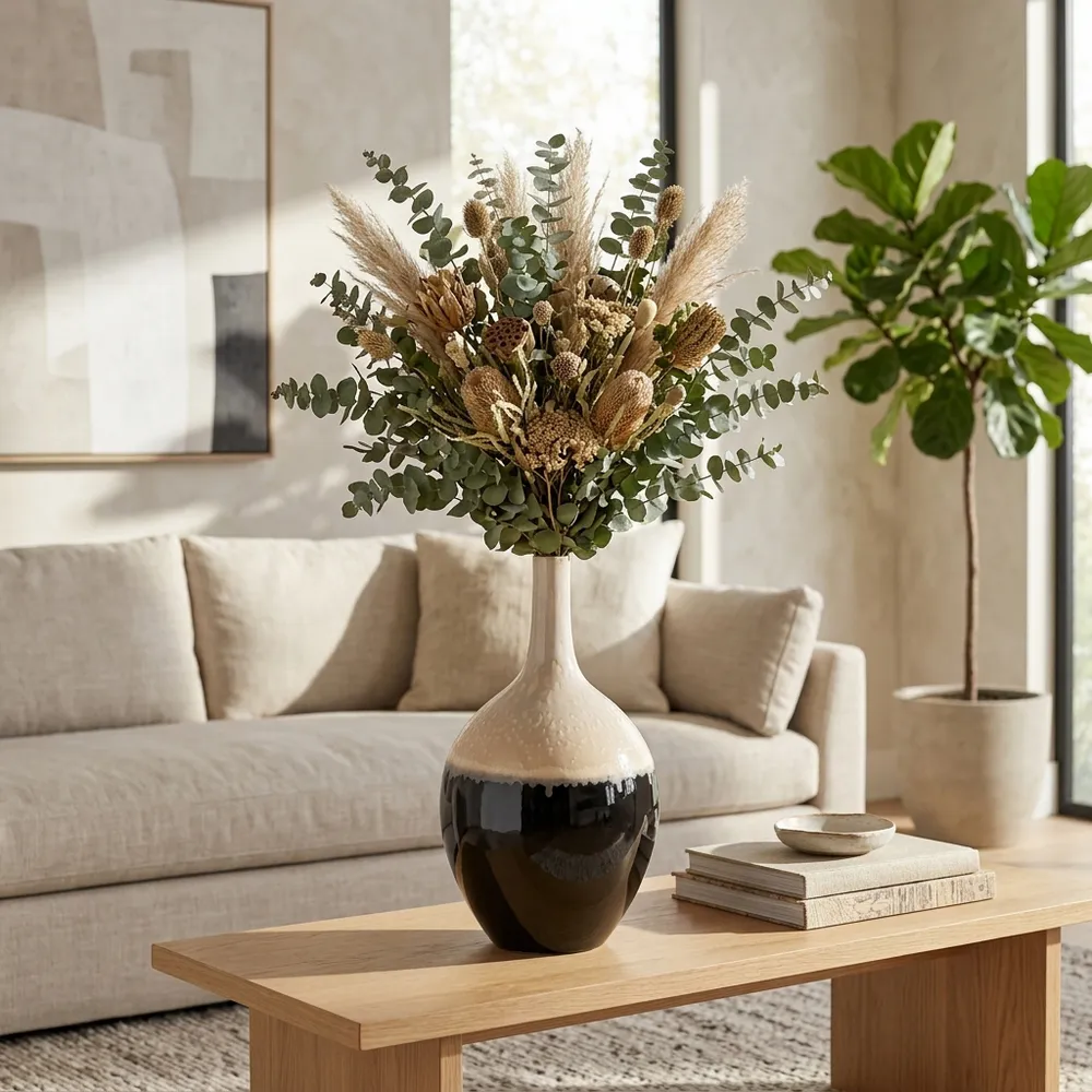 CARSONHAVEN WHITE VASE 19 (IN)
