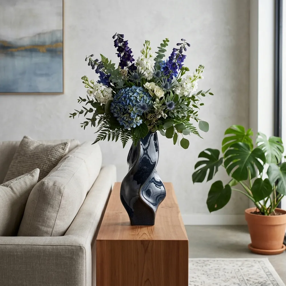 SOLRIDGE BLUE VASE 13 (IN)