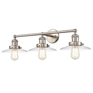 English Pub 28'' Wide 3-Light Vanity Light - Satin Nickel 3