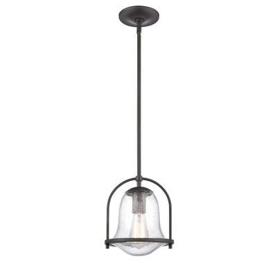 Connection 8″ Wide 1-Light Mini Pendant - Oil Rubbed Bronze