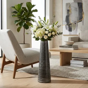 PEARLWOOD BLACK VASE 28 (IN) 11
