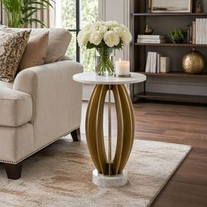 WARDWOOD WHITE TABLE 25 (IN) 10