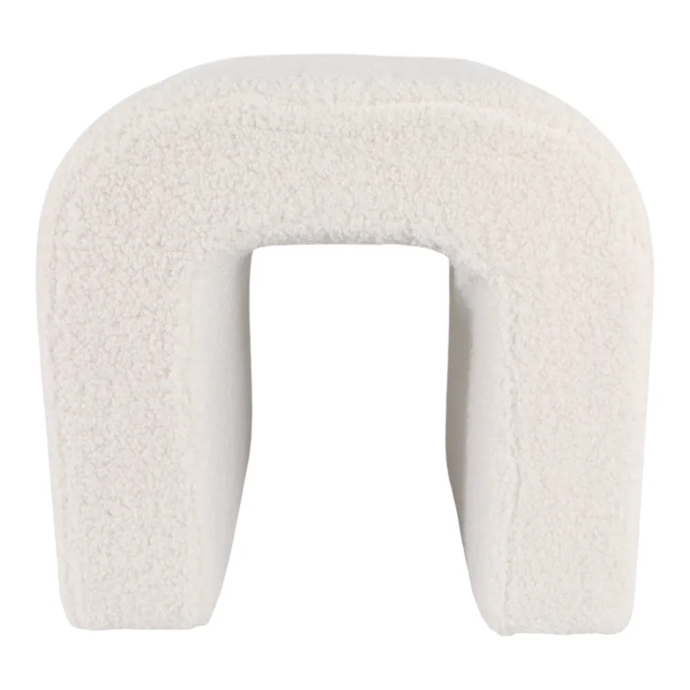 HUTTONMILL WHITE OTTOMAN 18 (IN)