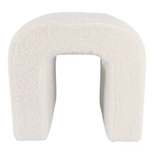 HUTTONMILL WHITE OTTOMAN 18 (IN) 3