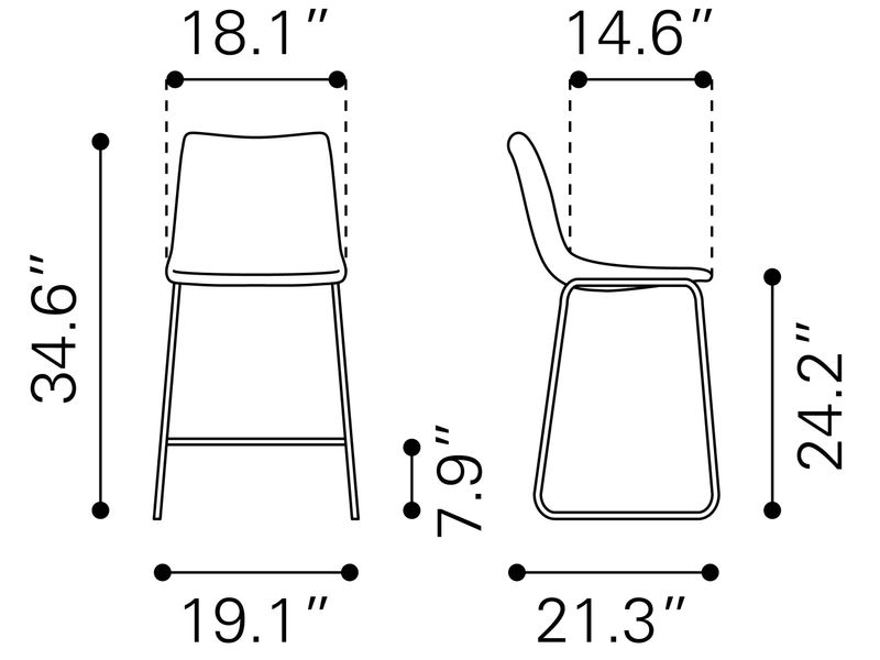 Smart Counter Stool Vintage Espresso 11