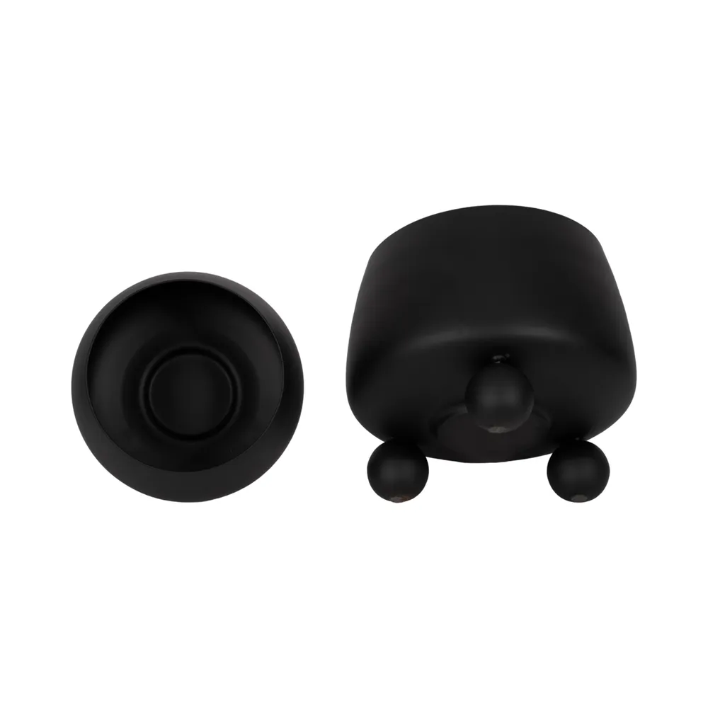 ALBAFIELD SET OF 2 BLACK PLANTER 9 (IN)