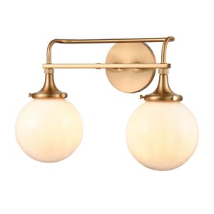 Beverly Hills 17'' Wide 2-Light Vanity Light - Satin Brass 1