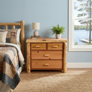 Cedar Log Four Drawer Low Boy - Coffee - Standard Line