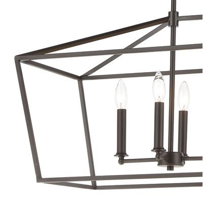 Fairfax 36″ Wide 7-Light Linear Chandelier - Oil Rubbed Bronze