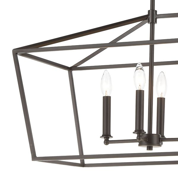 Fairfax 36'' Wide 7-Light Linear Chandelier - Oil Rubbed Bronze