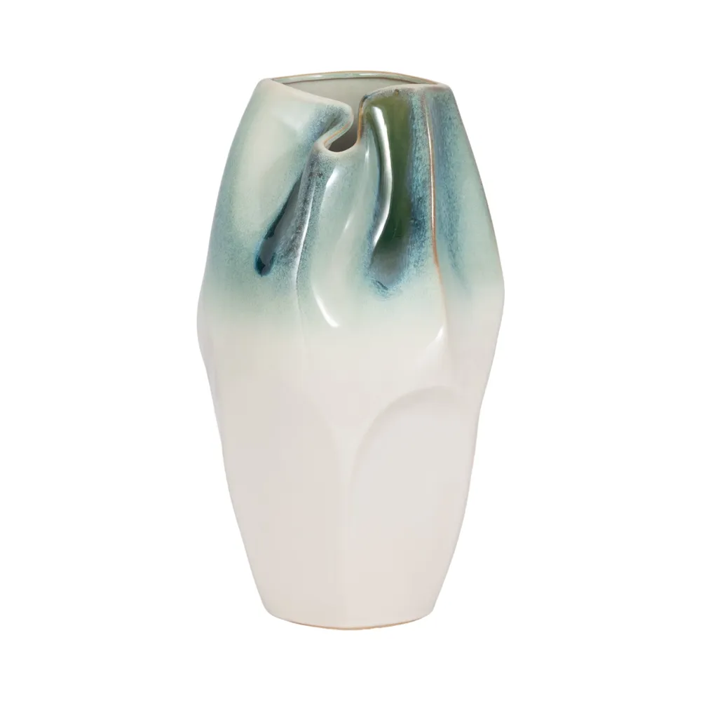 ALDERVALE WHITE VASE 14 (IN)