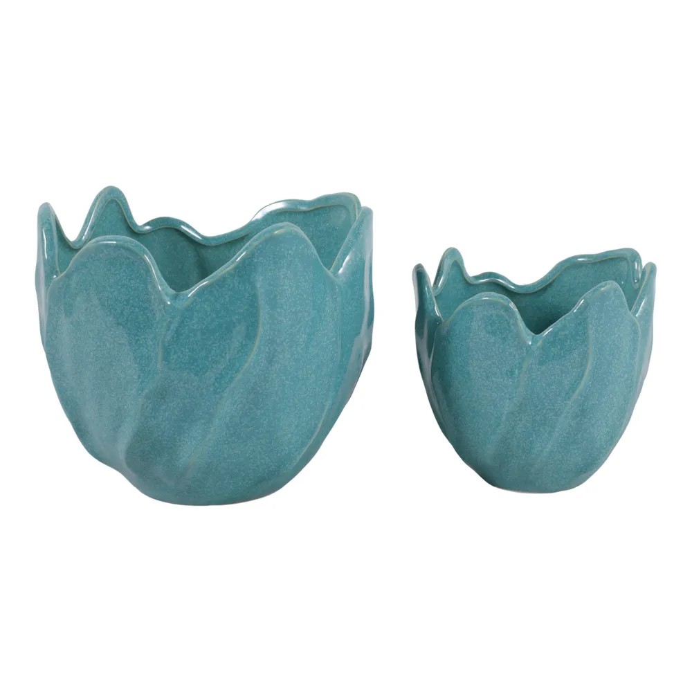 DRYDENRUN SET OF 2 BLUE PLANTER 7 (IN)