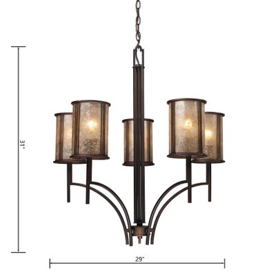 Barringer 29'' Wide 5-Light Chandelier - Aged Bronze