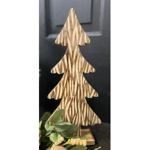 Striated Wooden Tree 20x9in 1