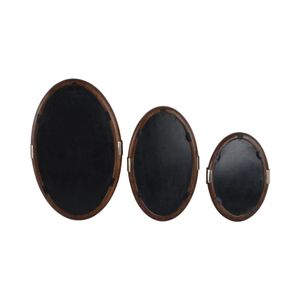 HATTONLEY SET OF 3 BROWN MIRRORS 22 (IN) 7